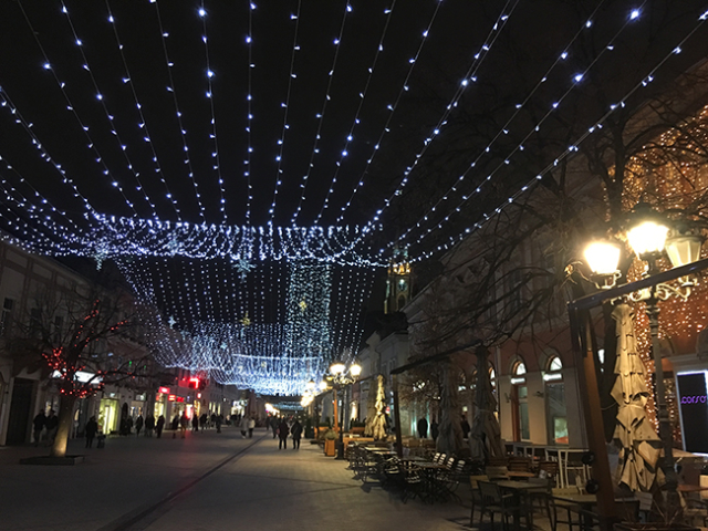 Christmas lights in Novi Sad