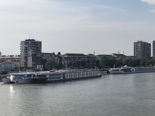 Cruise ships on the Danube